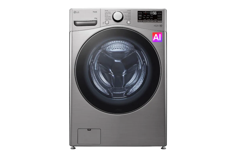 Lavadora LG Carga Frontal 22Kg Plata 6 Motion DD™ ThinQ™