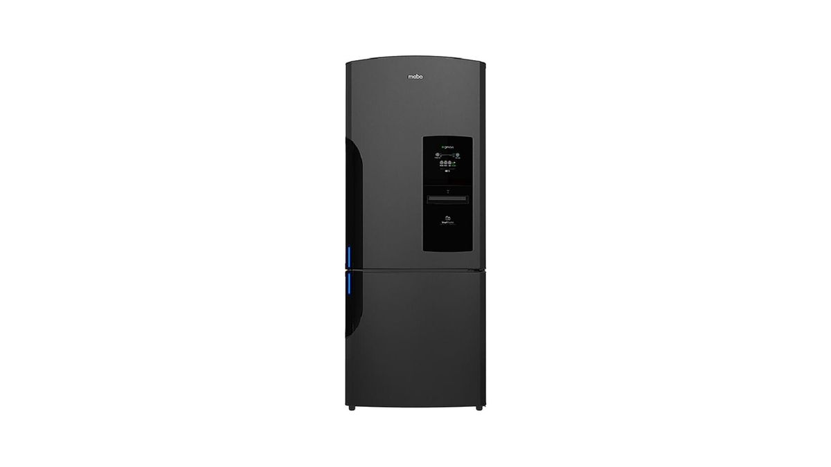 Nevera Bottom Freezer 542 L Brutos Black Steel Mabe
